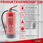 Preview: Gloria PD6GA – Dauerdruck-Pulverfeuerlöscher (ABC) mit Wandhalterung, einsetzbar an elektrischen Anlagen, frostsicher, EN3, 6 kg, 10LE